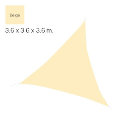 TOLDO VELA TRIANGULAR 36X36X36 MT BEIGE DONNA GARDEN