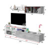 MODULO SALON TV CEMENTO BLANCO ARTIK KALI REVERSIBLE MOMI