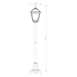 FAROLA EXTERIOR SERIE TIVOLI 123X19X19 CM AIRMEC