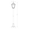 FAROLA EXTERIOR SERIE TIVOLI 123X19X19 CM AIRMEC