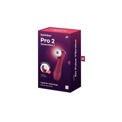 SUCCIONADOR DE CLITORIS PRO 2 GENERATION 3 LIQUID AIR WINE RED SATISFYER