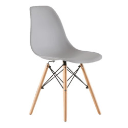 SILLA ESTILO NORDICO 48X53X82CM GRIS SERIE FINLANDIA MOMI