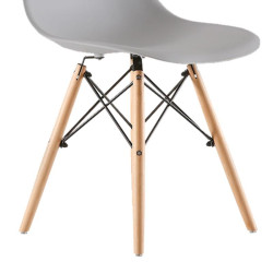 SILLA ESTILO NORDICO 48X53X82CM GRIS SERIE FINLANDIA MOMI