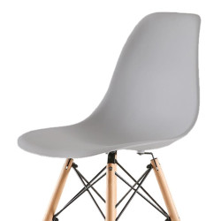 SILLA ESTILO NORDICO 48X53X82CM GRIS SERIE FINLANDIA MOMI