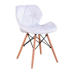 SILLA ESTILO NORDICO 46X52X75CM BLANCA SERIE FEROE MOMI