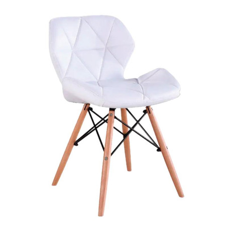 SILLA ESTILO NORDICO 46X52X75CM BLANCA SERIE FEROE MOMI