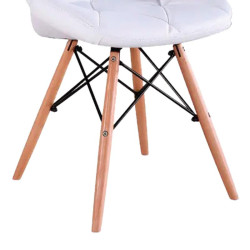 SILLA ESTILO NORDICO 46X52X75CM BLANCA SERIE FEROE MOMI