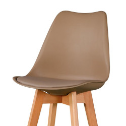 SILLA ESTILO ESCANDINAVO 46X56X107CM MARRON SERIE MUMBAI MOMI