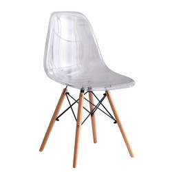 SILLA ESTILO NORDICO 45X50X79CM TRANSPARENTE SERIE FINLANDIA MOMI