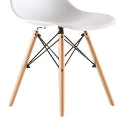 SILLA ESTILO NORDICO 45X50X79CM BLANCA SERIE FINLANDIA MOMI