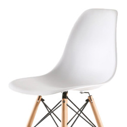 SILLA ESTILO NORDICO 45X50X79CM BLANCA SERIE FINLANDIA MOMI