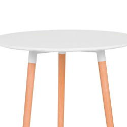 MESA ESTILO NORDICO 80X75CM BLANCA SERIE TANA MOMI