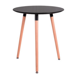 MESA ESTILO NORDICO 80X75CM NEGRA SERIE TANA MOMI