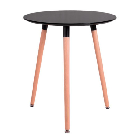 MESA ESTILO NORDICO 80X75CM NEGRA SERIE TANA MOMI