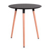 MESA ESTILO NORDICO 80X75CM NEGRA SERIE TANA MOMI