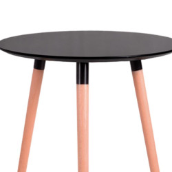 MESA ESTILO NORDICO 80X75CM NEGRA SERIE TANA MOMI