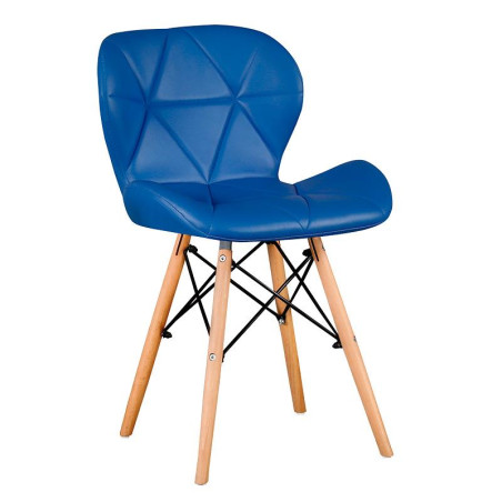 SILLA ESTILO NORDICO 46X52X75CM AZUL SERIE FEROE MOMI