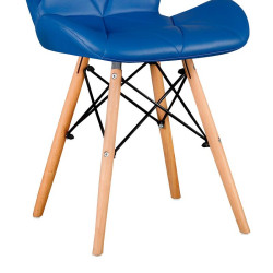 SILLA ESTILO NORDICO 46X52X75CM AZUL SERIE FEROE MOMI