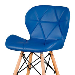 SILLA ESTILO NORDICO 46X52X75CM AZUL SERIE FEROE MOMI