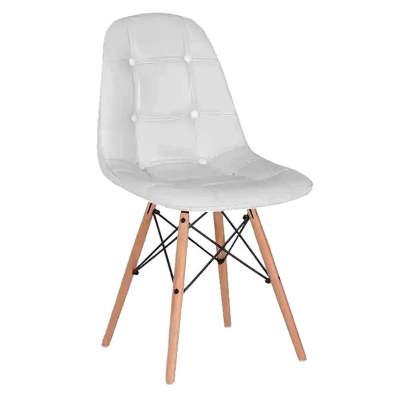 SILLA ESTILO NORDICO 45X53X79CM BLANCA SERIE VISBY MOMI