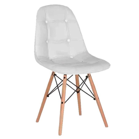 SILLA ESTILO NORDICO 45X53X79CM BLANCA SERIE VISBY MOMI