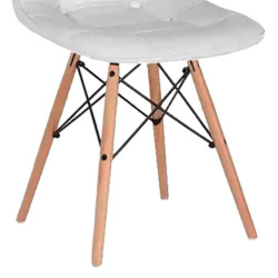 SILLA ESTILO NORDICO 45X53X79CM BLANCA SERIE VISBY MOMI