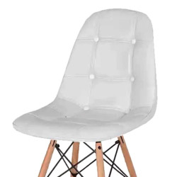 SILLA ESTILO NORDICO 45X53X79CM BLANCA SERIE VISBY MOMI