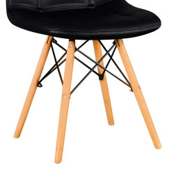 SILLA ESTILO NORDICO 45X53X79CM NEGRA SERIE VISBY MOMI