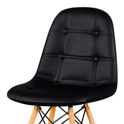 SILLA ESTILO NORDICO 45X53X79CM NEGRA SERIE VISBY MOMI