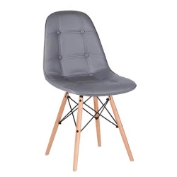 SILLA ESTILO NORDICO 45X53X79CM GRIS SERIE VISBY MOMI