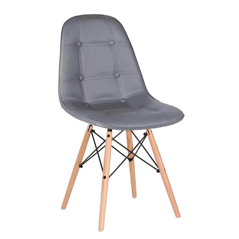 SILLA ESTILO NORDICO 45X53X79CM GRIS SERIE VISBY MOMI