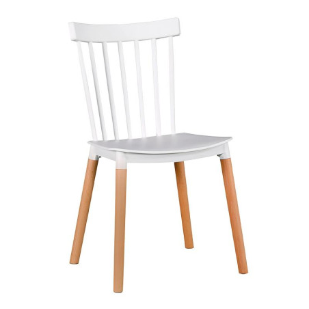 SILLA ESTILO NORDICO 43X43X84CM BLANCA SERIE QUEBEC MOMI