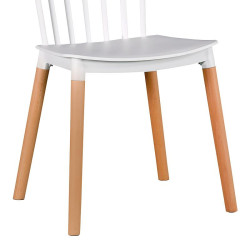 SILLA ESTILO NORDICO 43X43X84CM BLANCA SERIE QUEBEC MOMI