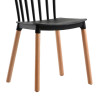SILLA ESTILO NORDICO 43X43X84CM NEGRA SERIE QUEBEC MOMI