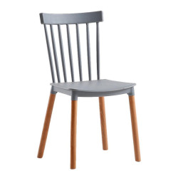 SILLA ESTILO NORDICO 43X43X84CM GRIS SERIE QUEBEC MOMI