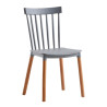 SILLA ESTILO NORDICO 43X43X84CM GRIS SERIE QUEBEC MOMI
