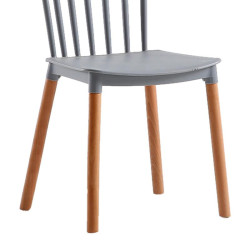 SILLA ESTILO NORDICO 43X43X84CM GRIS SERIE QUEBEC MOMI