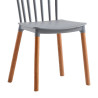 SILLA ESTILO NORDICO 43X43X84CM GRIS SERIE QUEBEC MOMI