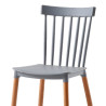 SILLA ESTILO NORDICO 43X43X84CM GRIS SERIE QUEBEC MOMI