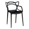 SILLA ESTILO NORDICO 53X55X83CM NEGRA SERIE RIBE MOMI