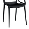 SILLA ESTILO NORDICO 53X55X83CM NEGRA SERIE RIBE MOMI