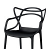 SILLA ESTILO NORDICO 53X55X83CM NEGRA SERIE RIBE MOMI