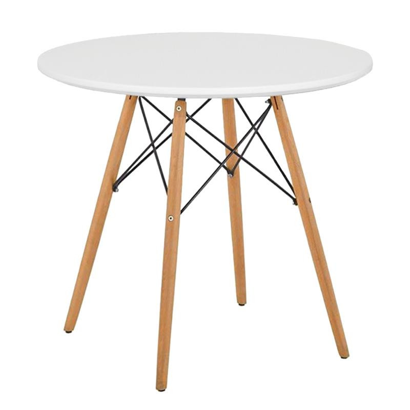 MESA ESTILO NORDICO 80X75CM BLANCA SERIE BAKU MOMI