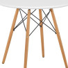 MESA ESTILO NORDICO 80X75CM BLANCA SERIE BAKU MOMI