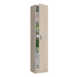 ARMARIO MULTIUSOS CON ESTANTES 1P 180X37X37CM ROBLE MOMI