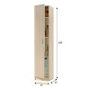 ARMARIO MULTIUSOS CON ESTANTES 1P 180X37X37CM ROBLE MOMI