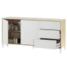 APARADOR BROOKLYN 2 PUERTAS 3 CAJONES 74X154X41CM RCANADIAN MOMI
