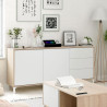 APARADOR BROOKLYN 2 PUERTAS 3 CAJONES 74X154X41CM RCANADIAN MOMI