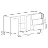 APARADOR BROOKLYN 2 PUERTAS 3 CAJONES 74X154X41CM RCANADIAN MOMI