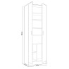 ARMARIO MULTIUSOS 2P 180X59X37CM ROBLE MOMI